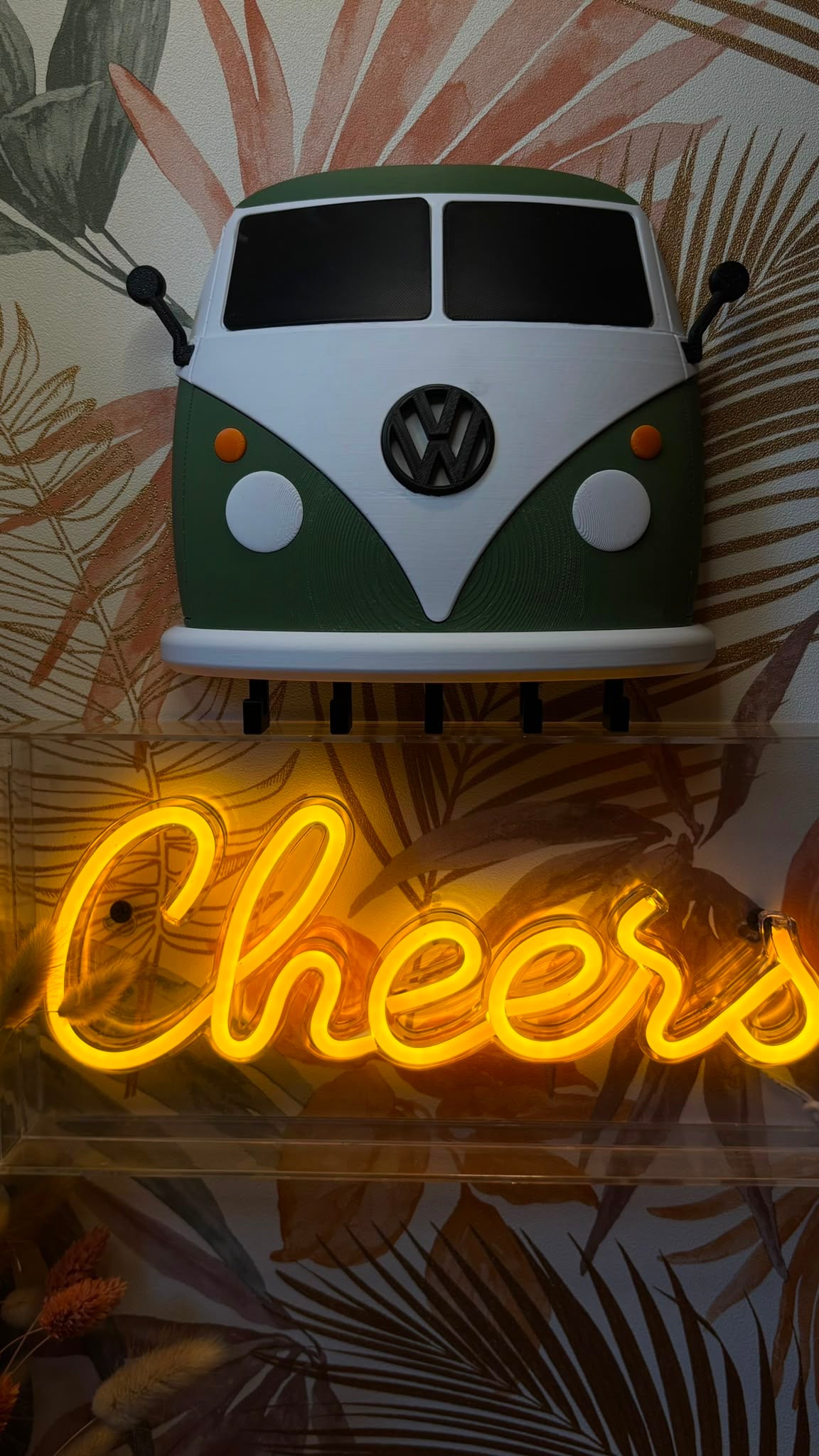 Porte-Clés Mural Combi VW – Impression 3D Déco Vintage Rétro