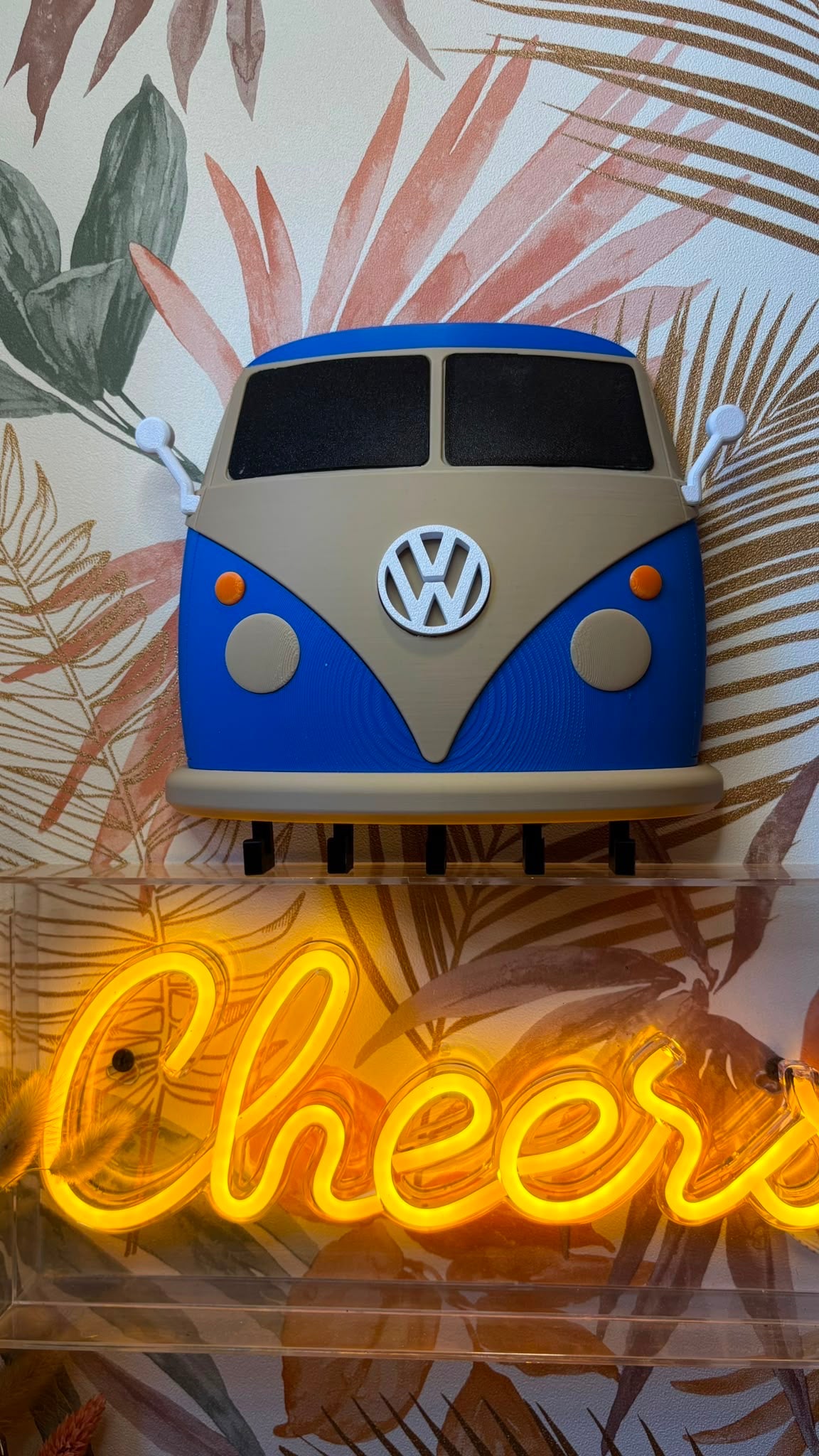 Porte-Clés Mural Combi VW – Impression 3D Déco Vintage Rétro