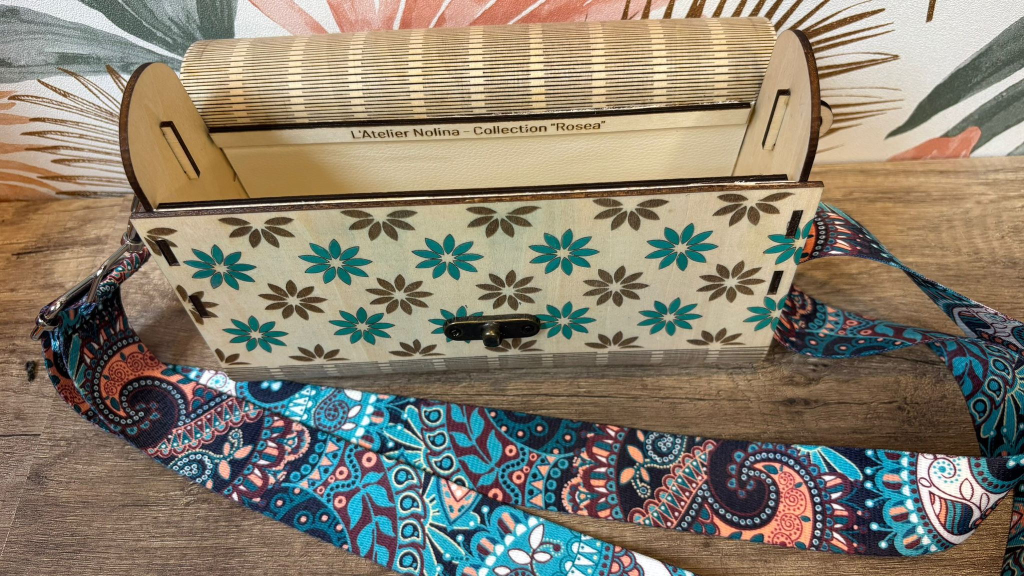 Sac en Bois Personnalisable – Collection « Roséa » – Motifs Floraux