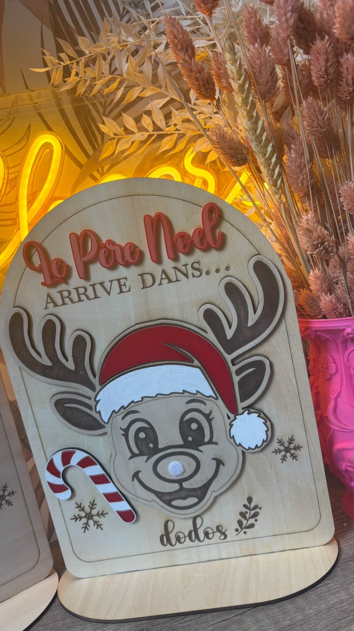 Compte à rebours de Noël en bois – Décompte des dodos avec Rodolphe
