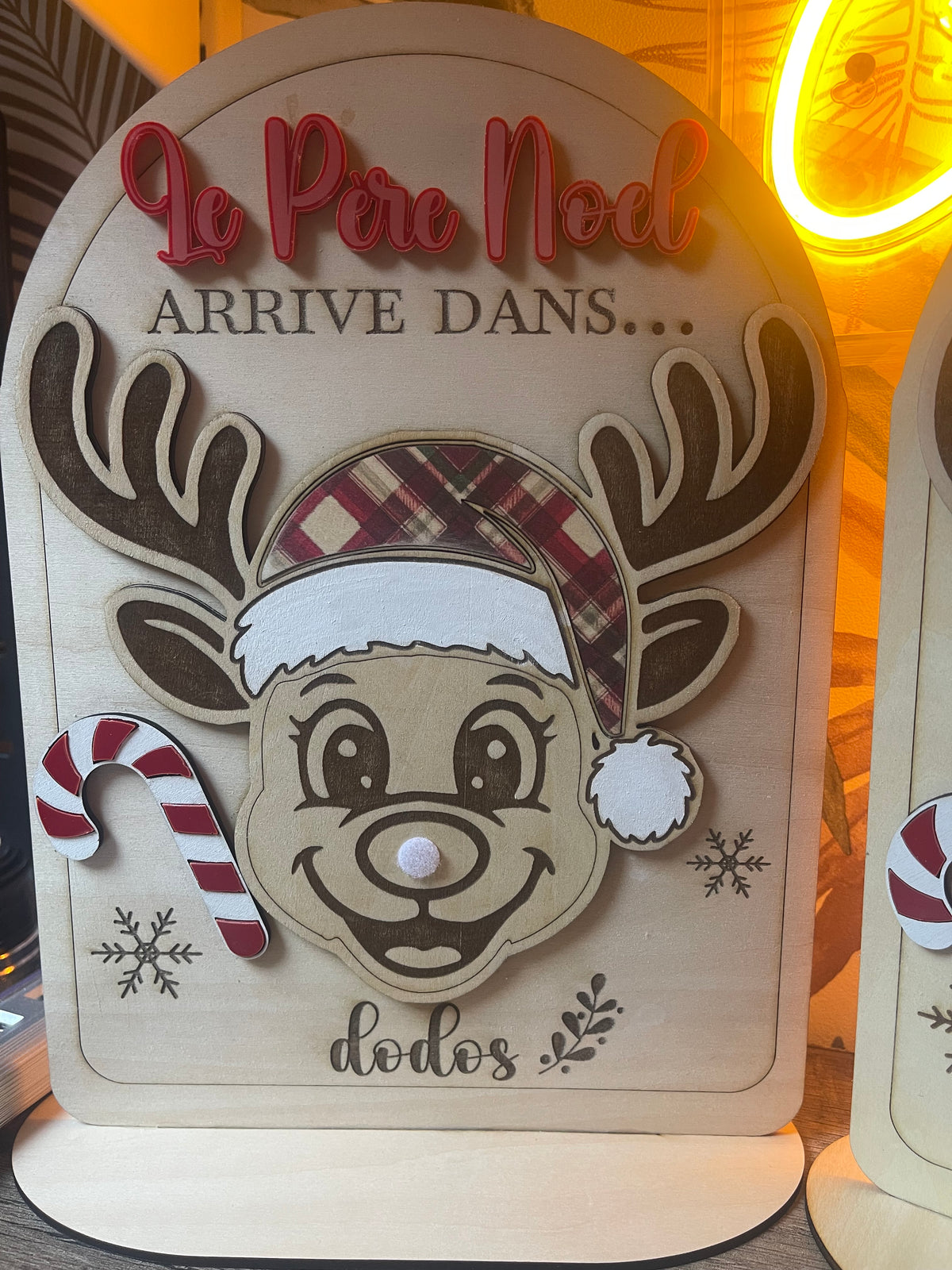 Compte à rebours de Noël en bois – Décompte des dodos avec Rodolphe