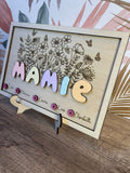 Cadre Bois Personnalisé « Mamie » – Cadeau Émouvant pour Grand-Mère