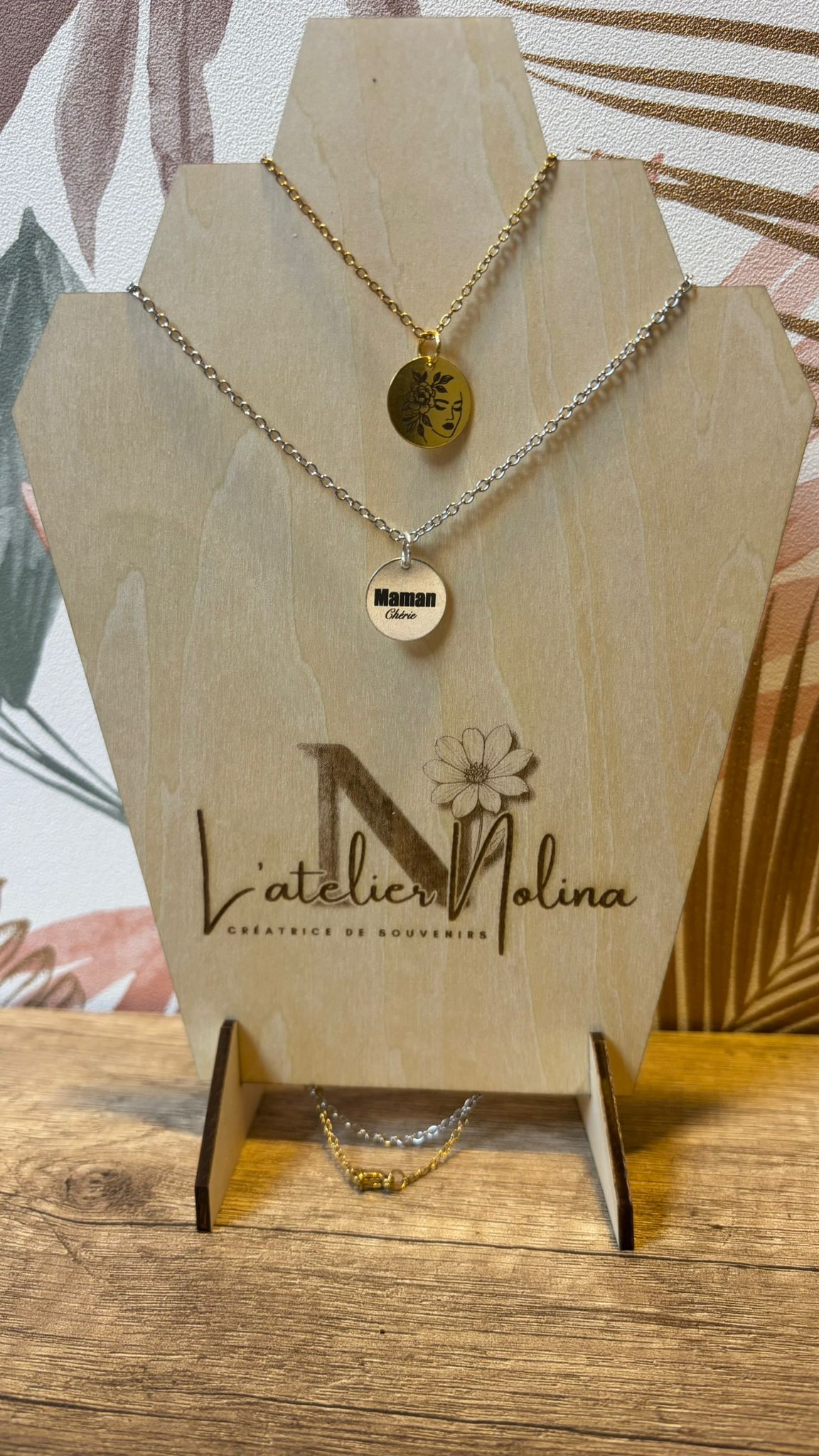 Collier Personnalisable Acier Inoxydable – Médaillon Gravé 25mm