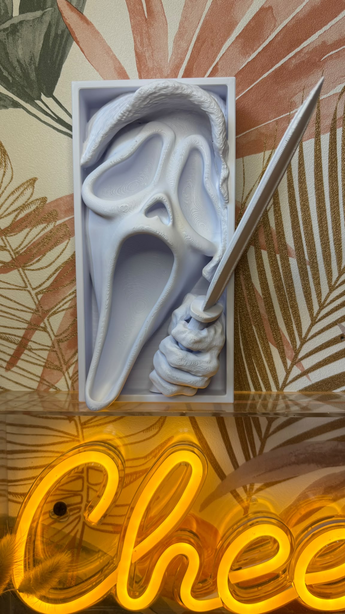 Séparateur de bibliothèque horreur Ghostface impression 3D