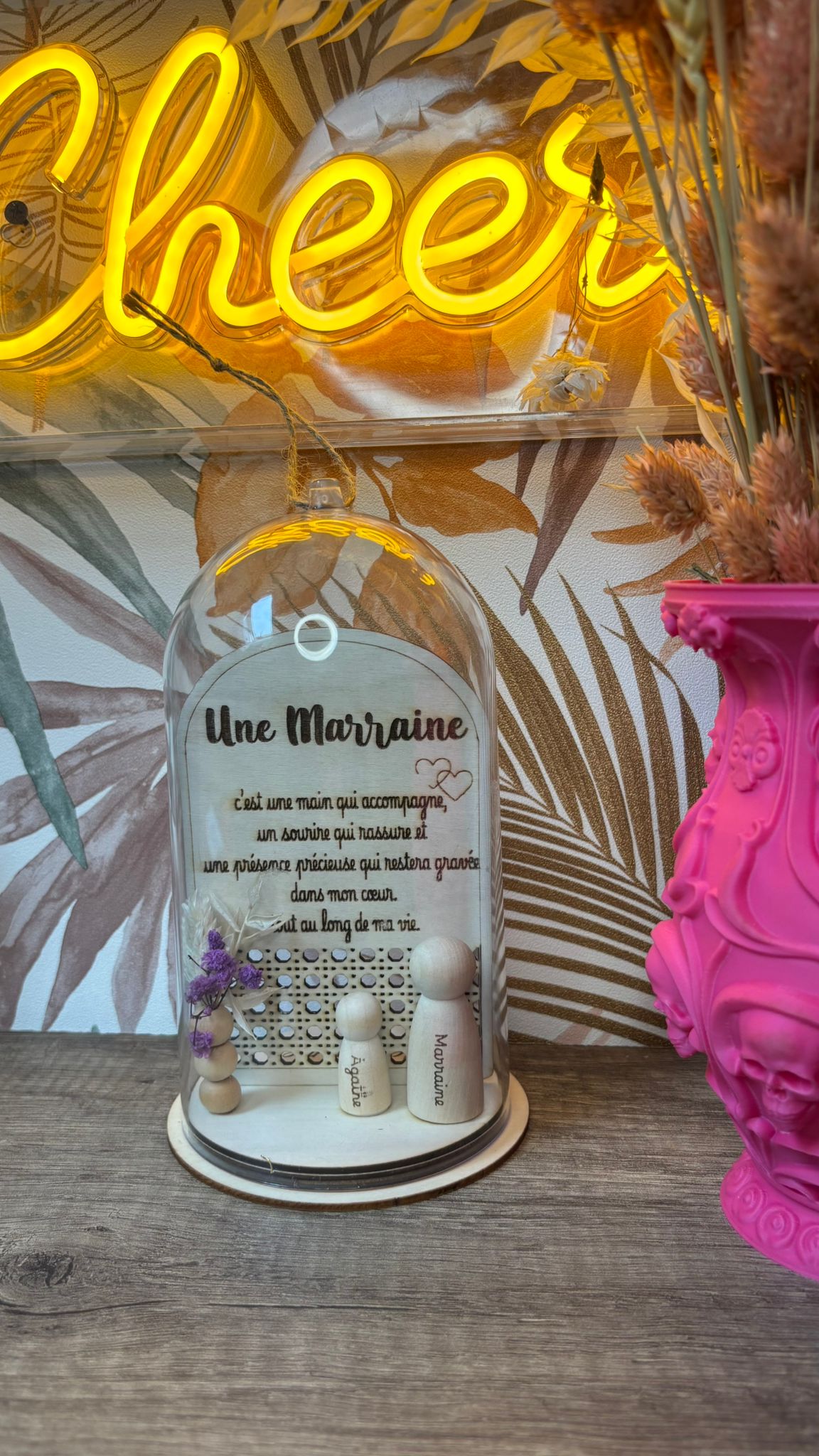 Cloche Personnalisée Souvenir – Demande Parrain & Marraine